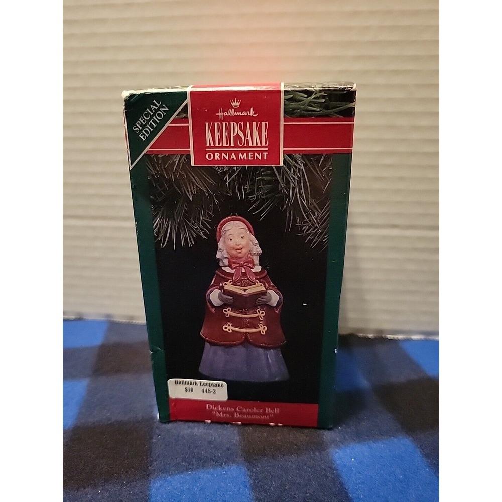 Vintage Hallmark Keepsake‎ Christmas Ornament Dickens Caroler Bell Mrs Beaumont